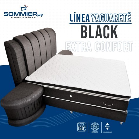 JAGUARETE 1 PILLOW TOP 160X200 JUEGO COMPLETO